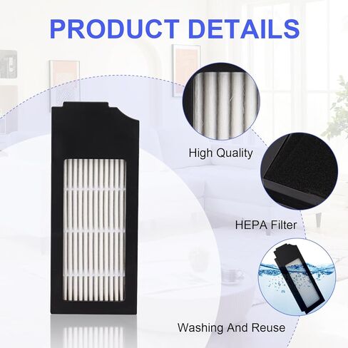 Filter Replacement for Yeedi C12 Pro Plus: Robot Vacuum Filter Fit For Yeedi C12 Pro Plus, Washable and Reusable Replacement Accessories kit Fit For Yeedi C12 Plus（4 Pack） in Kuwait