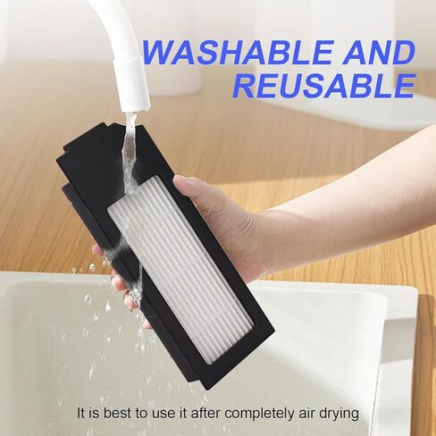 Filter Replacement for Yeedi C12 Pro Plus: Robot Vacuum Filter Fit For Yeedi C12 Pro Plus, Washable and Reusable Replacement Accessories kit Fit For Yeedi C12 Plus（4 Pack） in Kuwait