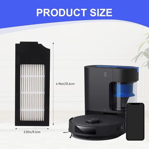 Filter Replacement for Yeedi C12 Pro Plus: Robot Vacuum Filter Fit For Yeedi C12 Pro Plus, Washable and Reusable Replacement Accessories kit Fit For Yeedi C12 Plus（4 Pack） in Kuwait