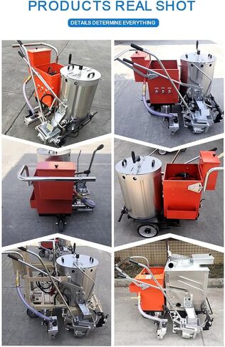 Heavy Duty Thermoplastic Road Striping Machine Hand Push Hot Melt Road Marking Machine Adjustable Line Width Line Striper with Glass Bead Dispenser for Highway Municipal Engineering Parking Lot in Saudi Arabia