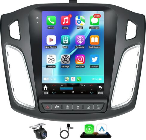8 CORE 6+128G Android 13 Car Radio for Ford Focus 2012-2018: 12.3 '' Screen Stereo for Ford Focus Radio Upgrade with Carplay/Android Auto GPS Navigation Bluetooth ، wifi camera in Kuwait