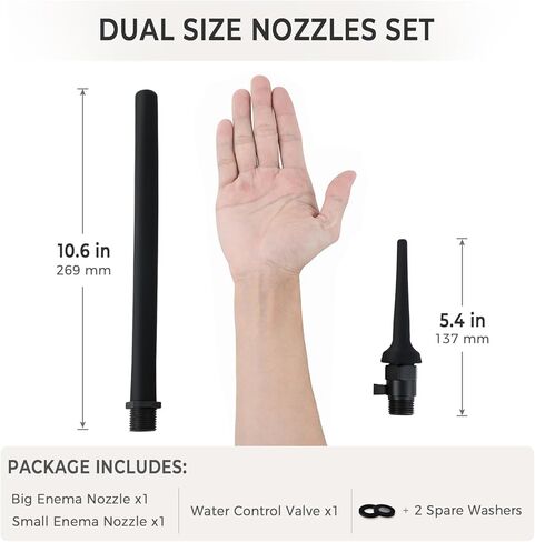Adjustable Flow Shower Enema System with Silicone Nozzle for Deep Cleanse, Portable Shower Douche for Men and Women in Kuwait