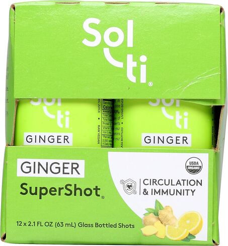 Sol Ti, الزنجبيل العضوي Supershot، 2.1 أونصة سائلة، 12 عبوة in Kuwait
