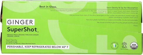 Sol Ti, الزنجبيل العضوي Supershot، 2.1 أونصة سائلة، 12 عبوة in Kuwait