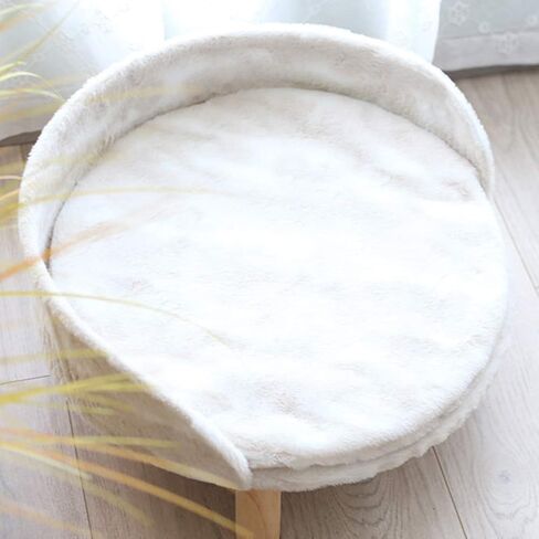 Elevated Cat Beds Cat Hammock Cat Blanket Soft Plush Bed Wooden Detachable Frame Square Hanging Cat Sofa Pet Furniture Washable for Rabbit Cat Kitten Puppy Indoor/Outdoor in Saudi Arabia