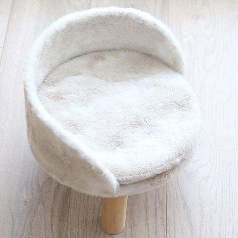 Elevated Cat Beds Cat Hammock Cat Blanket Soft Plush Bed Wooden Detachable Frame Square Hanging Cat Sofa Pet Furniture Washable for Rabbit Cat Kitten Puppy Indoor/Outdoor in Saudi Arabia