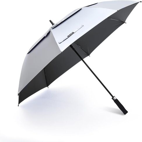 68/62/54/47 Uv Protection Golf Umbrella For Sun Protection With Large Windproof Vented Double Canopy,Push-Button Auto Open in Saudi Arabia