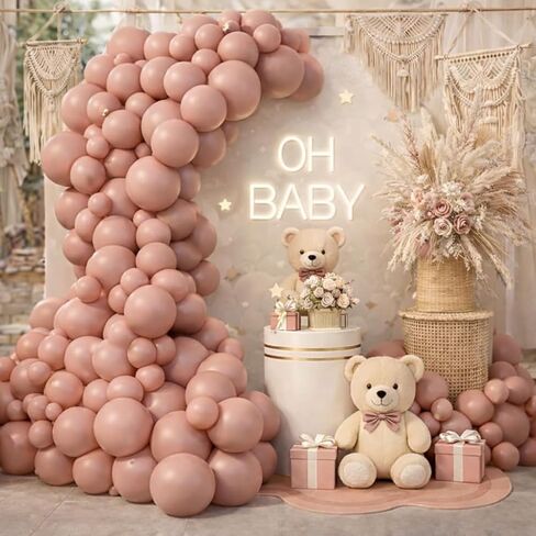 طقم البالونات الساخنة الوردي الساخن ، 100 حزمة أحجام مختلفة 12 10 5 بوصات فوشا فوشا الوردي بالون أغطية أدوات القوس ، البالونات اللامعة للبنات للبنات عيد ميلاد الزفاف in Kuwait