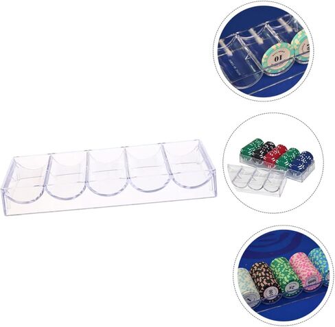 Acrylic Poker Chips Storage Box 100 Chip Capacity for Game Night Organizing for Enthusiasts in Saudi Arabia