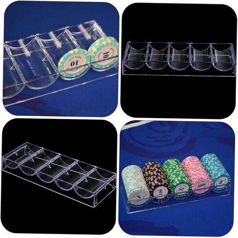 Acrylic Poker Chips Storage Box 100 Chip Capacity for Game Night Organizing for Enthusiasts in Saudi Arabia