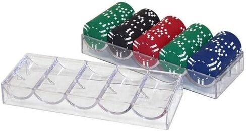Acrylic Poker Chips Storage Box 100 Chip Capacity for Game Night Organizing for Enthusiasts in Saudi Arabia