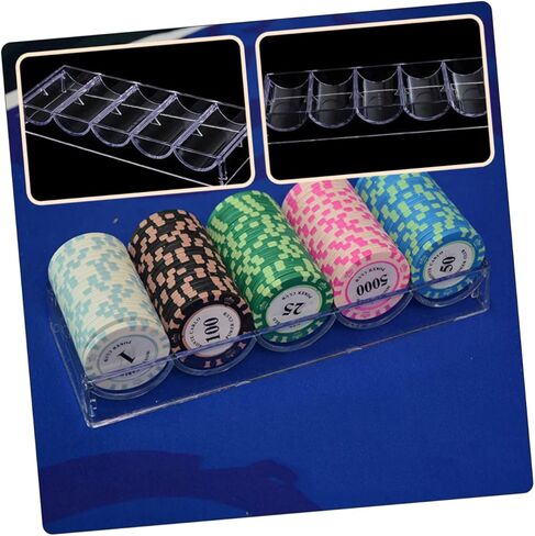 Acrylic Poker Chips Storage Box 100 Chip Capacity for Game Night Organizing for Enthusiasts in Saudi Arabia