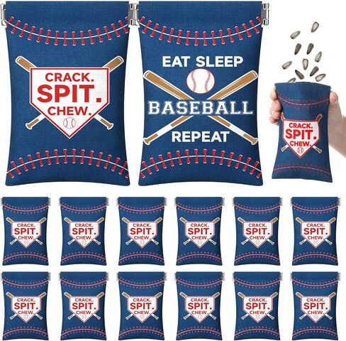 Abbylike 24 PCS Baseball Beed Beacs for Team Gifts Baseball Pouch for Sunflower Seed Coin Pres in Kuwait