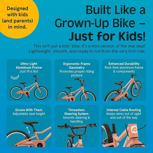 Retrospec Koda Plus Kids Bike for Boys & Girls Ages 6-8 Years - 20" Children's Bicycle, Adjustable Seat & Handlebars in Saudi Arabia