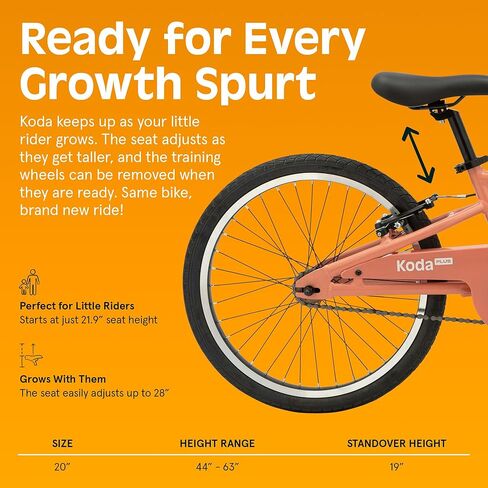 Retrospec Koda Plus Kids Bike for Boys & Girls Ages 6-8 Years - 20" Children's Bicycle, Adjustable Seat & Handlebars in Saudi Arabia