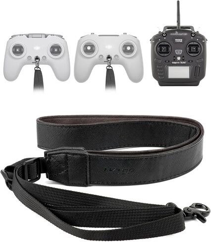 حزام رقبة قابل للتعديل لسلسلة DJI Avata 2/Avata/FPV/Phantom 3/4/Inspire، وحدة الهواء O3 ووحدة التحكم عن بعد FPV 3/2، RadioMaster TX12/Jumper T18 - حبل من جلد البولي يوريثان مع خطافات معدنية (50-63 بوصة) in Kuwait