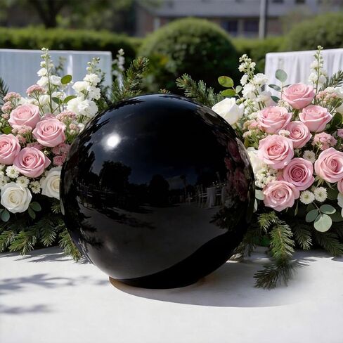 أوزيس 23.6 بوصة عملاقة كرة مرآة قابلة للنفخ مع مضخة هواء كرات لامعة كبيرة للتعليق والوقوف PVC البالون ديسكو الفقاعة لحفل الزفاف ديكور المرحلة الليلية 1 قطعة (الفضة) in Kuwait