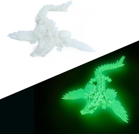 Dragon المطبوع ثلاثي الأبعاد مع أجنحة Flying Dragon 4pcs ، و 9 بوصات مفصلية مجنحة مجنحة للهدية المطبوعة ثلاثية الأبعاد ، ديكور الحيوانات الأليفة المكتبية ، مجموعة ألعاب تململ in Kuwait