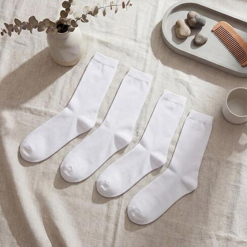 4 Pairs Mid Calf Liner Socks Unisex Ultra-lightweight Breathable Hiking Running Socks for Adult in Saudi Arabia