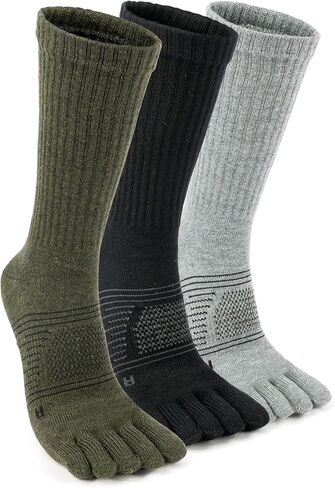 Merino Wool Blend Toe Socks for Men Women, Lightweight Moisture Wicking Thin Socks, 3 Pairs in Saudi Arabia