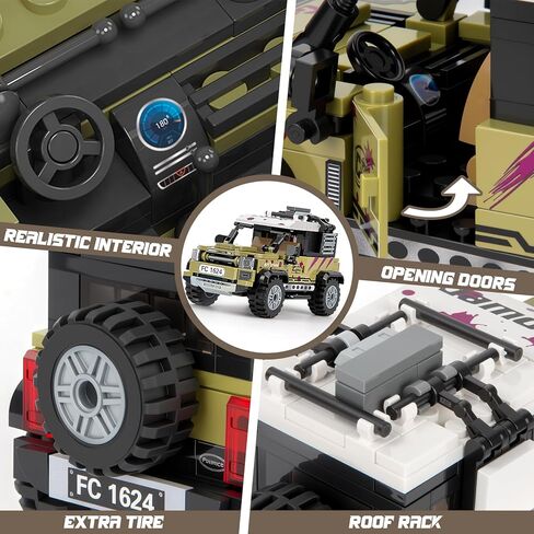 Off-Road Car Building Set for Adults, City Truck Toys, Cars Collectible Decor Model Kits, Ideal Gifts for Teens Boys Girls Age 8+ (317 Pieces) in Kuwait