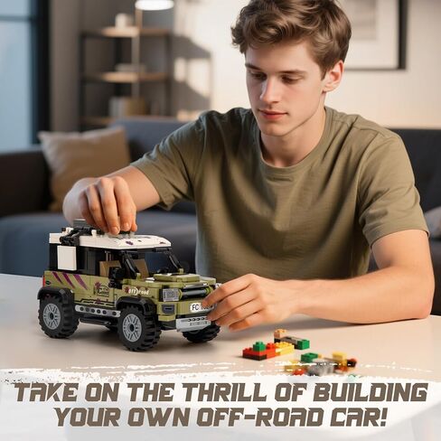 Off-Road Car Building Set for Adults, City Truck Toys, Cars Collectible Decor Model Kits, Ideal Gifts for Teens Boys Girls Age 8+ (317 Pieces) in Kuwait