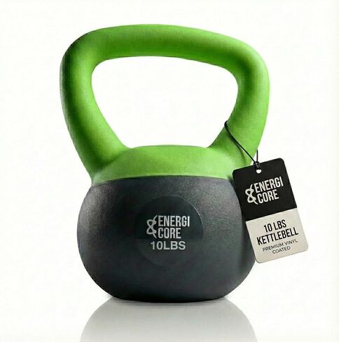 ENERGI CORE Kettlebell - وزن مملوء بالرمال لتمارين الصالة الرياضية المنزلية وتدريبات القوة - جرس غلاية تمرين محمول للنساء والرجال in Kuwait
