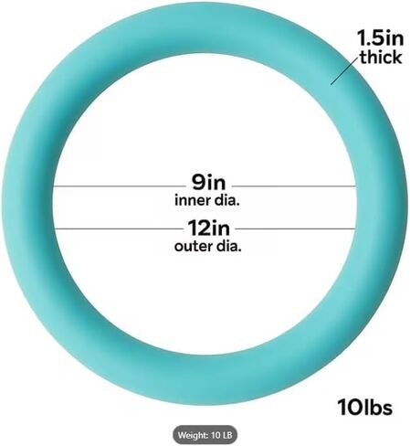 Exercise Weight Ring for Full Body Workout, 10 lb Resistance Training Ring Non-Slip Silicone Surface, 12 Inch Diameter, Teal Blue in Saudi Arabia