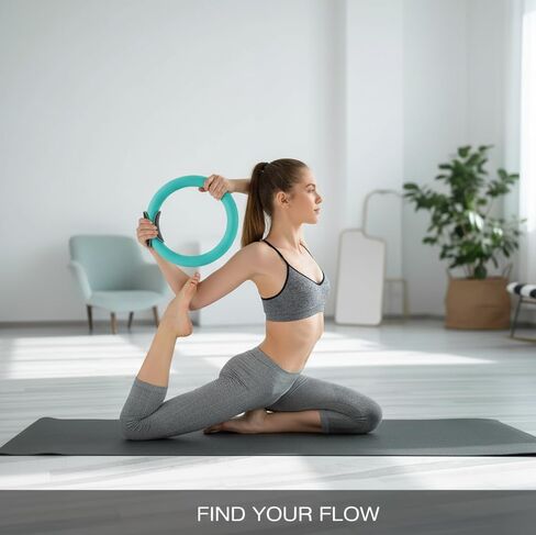 Exercise Weight Ring for Full Body Workout, 10 lb Resistance Training Ring Non-Slip Silicone Surface, 12 Inch Diameter, Teal Blue in Saudi Arabia