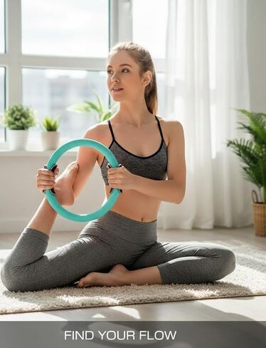 Exercise Weight Ring for Full Body Workout, 10 lb Resistance Training Ring Non-Slip Silicone Surface, 12 Inch Diameter, Teal Blue in Saudi Arabia
