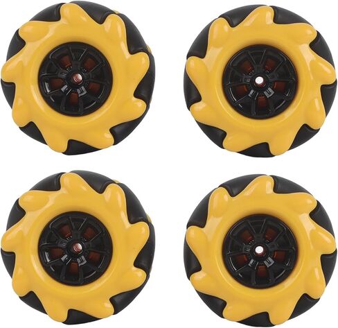 Wheel Omni Robot Mecanum Wheel Smart Robot Car Parts Accessories OmniDirectional DIY Toy Components 48mm (Two Pairs) in Kuwait