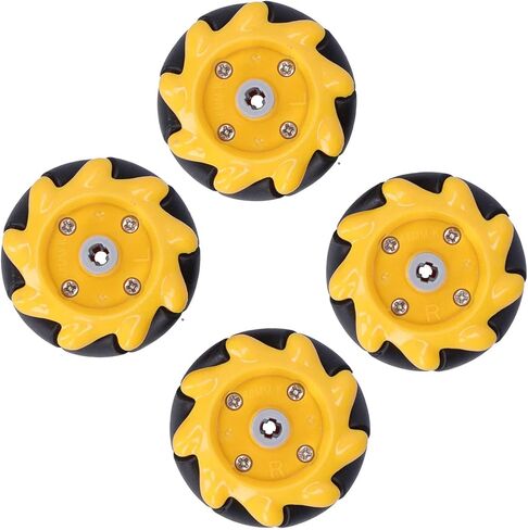 Wheel Omni Robot Mecanum Wheel Smart Robot Car Parts Accessories OmniDirectional DIY Toy Components 48mm (Two Pairs) in Kuwait