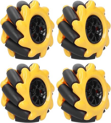 Wheel Omni Robot Mecanum Wheel Smart Robot Car Parts Accessories OmniDirectional DIY Toy Components 48mm (Two Pairs) in Kuwait