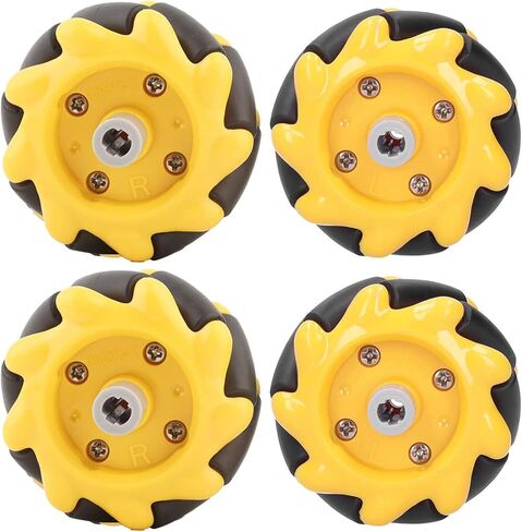 Wheel Omni Robot Mecanum Wheel Smart Robot Car Parts Accessories OmniDirectional DIY Toy Components 48mm (Two Pairs) in Kuwait