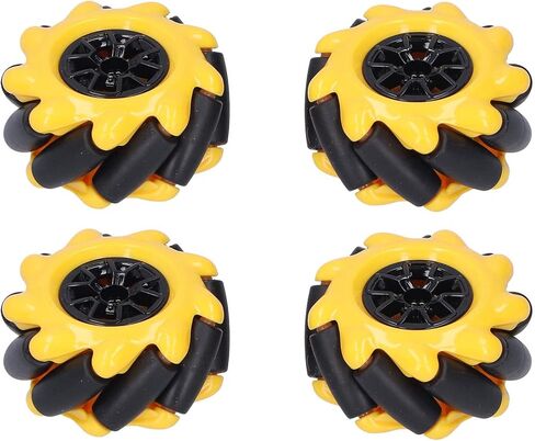 Wheel Omni Robot Mecanum Wheel Smart Robot Car Parts Accessories OmniDirectional DIY Toy Components 48mm (Two Pairs) in Kuwait