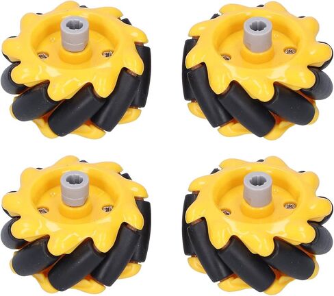 Wheel Omni Robot Mecanum Wheel Smart Robot Car Parts Accessories OmniDirectional DIY Toy Components 48mm (Two Pairs) in Kuwait
