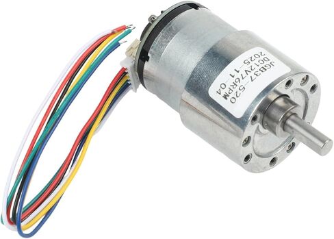 DC Reduction Motor with Hall Encoder, JGB37-520 12V/24V Gear Motor, 25kgcm Torque, Adjustable Speed for Robotics(12V176) in Saudi Arabia