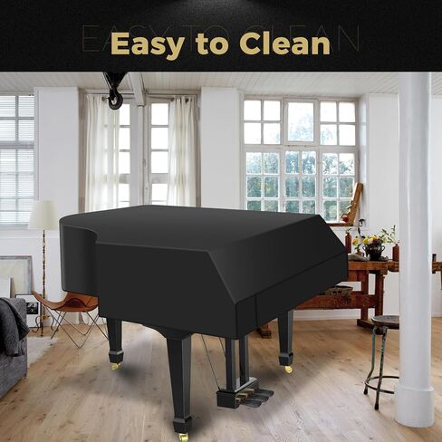 غطاء بيانو صغير للأطفال - طبقة خارجية من أكسفورد 600D مع بطانة من الصوف الفخم، مقاوم للماء للخدش لتغطية البيانو الكبير (S - 62.99 بوصة/160 سم) in Kuwait