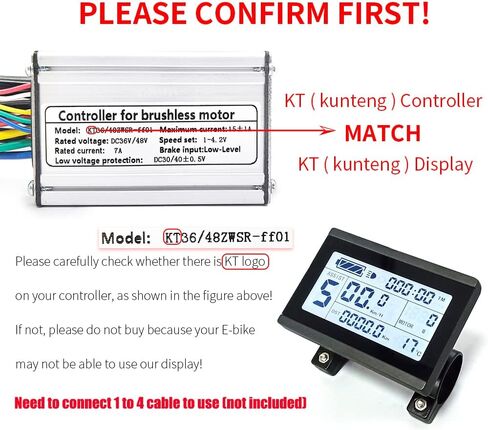 Ebike LCD عرض متر Pedelec KT-LCD3 36V 48V 72V دراجة كهربائية طقم تحويل ذكي عرض عداد السرعة مع المكونات للماء لوحدة تحكم KT in Kuwait