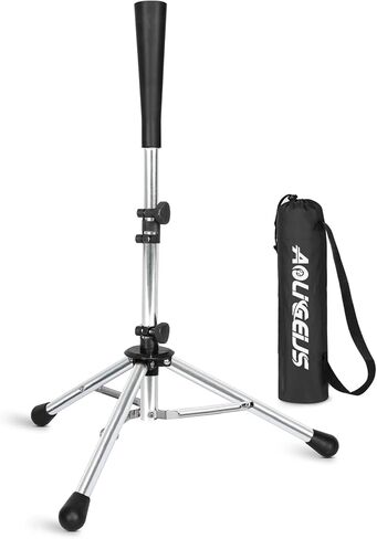 Tee Baseball Batting Tee Softball Tee Travel Teeat Tee ، ارتفاع قابل للتعديل سهل ، حامل ثلاثي القوائم مستقر (Tee Baseball ، Hue Steel) in Kuwait