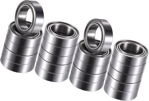 MR128ZZ 8x12x3.5mm Double Metal Shield Single Row Deep Groove Ball Bearings Silver Tone - Pack of 20 Durable Material in Kuwait