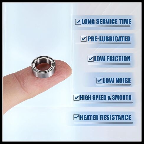 MR128ZZ 8x12x3.5mm Double Metal Shield Single Row Deep Groove Ball Bearings Silver Tone - Pack of 20 Durable Material in Kuwait