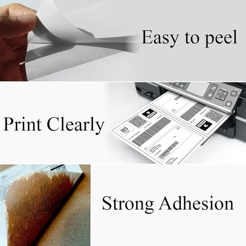 (100 Sheets, 100 Labels) Sticker Paper, 8.5" x 11" Full Sheet Shipping Address Labels, 1 Per Page Self Adhesive Mailing Label for Laser and Inkjet Printers in Kuwait