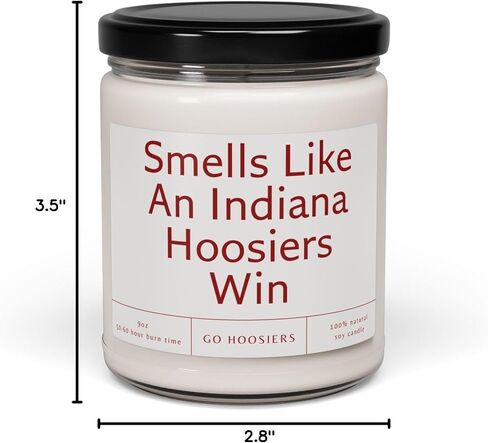 Indiana Hoosiers Win Scented Soy Candle, 9oz, Sports Team Gift, Game Day Candle, College Football Decor, Tailgating Candle in Saudi Arabia