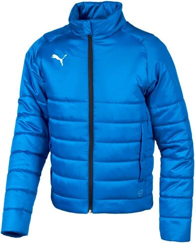 PUMA Kids Boys Liga Casuals Padded Jacket Athletic Outerwear Casual Full Zip - Blue - Size L in Saudi Arabia