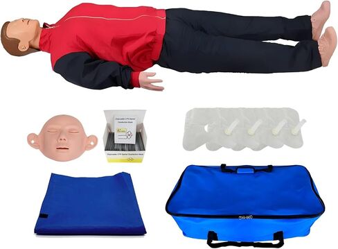 Cardiopulmonary Resuscitation Simulator First Aid Training Model 5.4ft Adult Full Body CPR Training Manikin for Patient Education and Teaching in Saudi Arabia