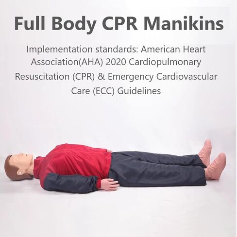 Cardiopulmonary Resuscitation Simulator First Aid Training Model 5.4ft Adult Full Body CPR Training Manikin for Patient Education and Teaching in Saudi Arabia