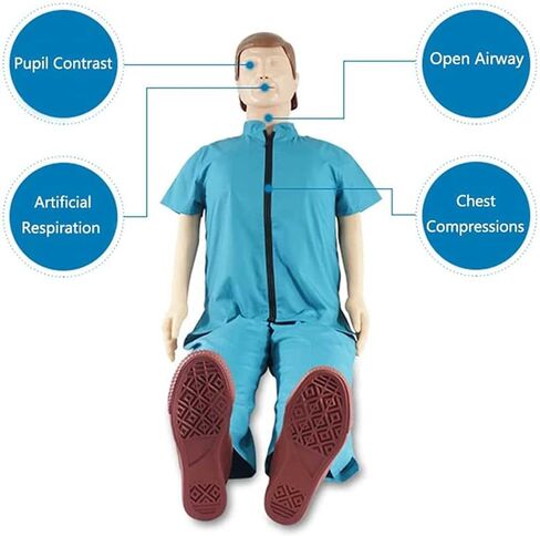 مجموعة نموذج تدريب محاكي CPR، قزم تدريب على الإسعافات الأولية CPR لمحاكاة الإنعاش القلبي الرئوي التعليمي 160 سم in Saudi Arabia