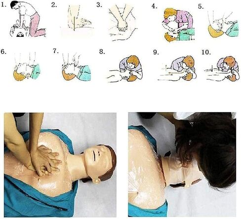 CPR Training Manikin,Full Body CPR First Aid Training Manikin,Medical Model Cardiopulmonary Resuscitation Simulator for Patient Education and Teaching in Saudi Arabia