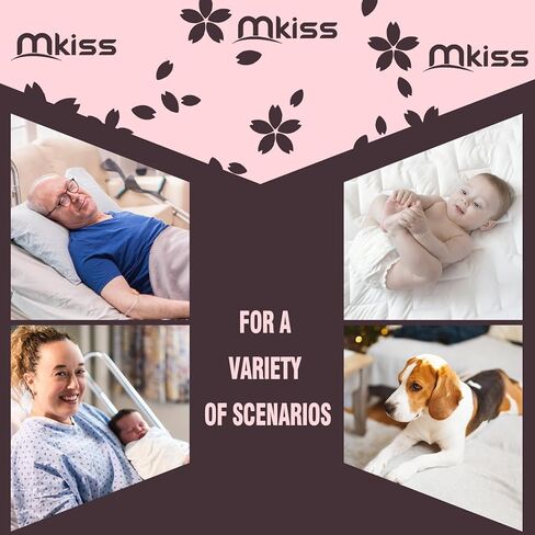وسادات MKISS شديدة التحمل لسلس البول، مقاس 91.44 سم × 111.46 سم، 20 قطعة من وسادات السرير فائقة الامتصاص للاستعمال مرة واحدة، وسادات ظرف مقاومة للتمزق للبالغين والأطفال وكبار السن والرعاية المنزلية in Kuwait